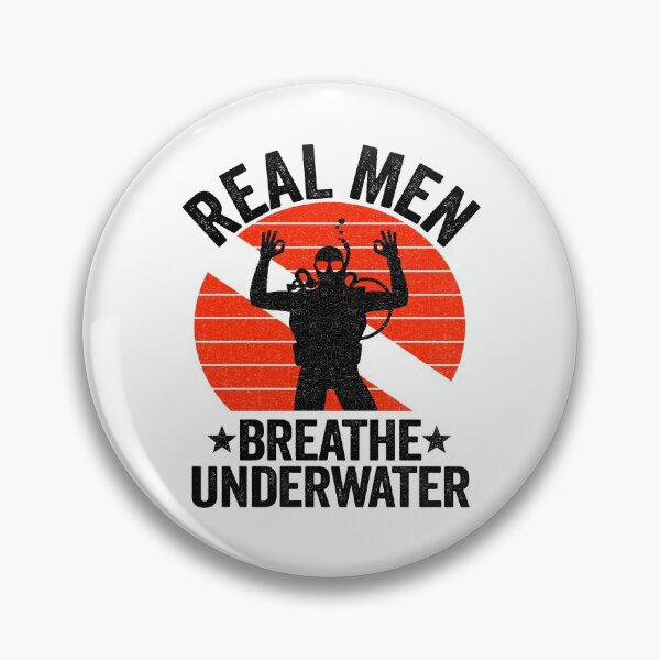 Item preview, Real Men Breathe Underwater Scuba Diving Diver Down Flag designed and sold by Stronzi.