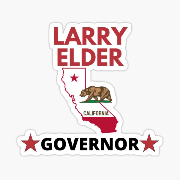 Larry Elder Governor California State Flag Sticker