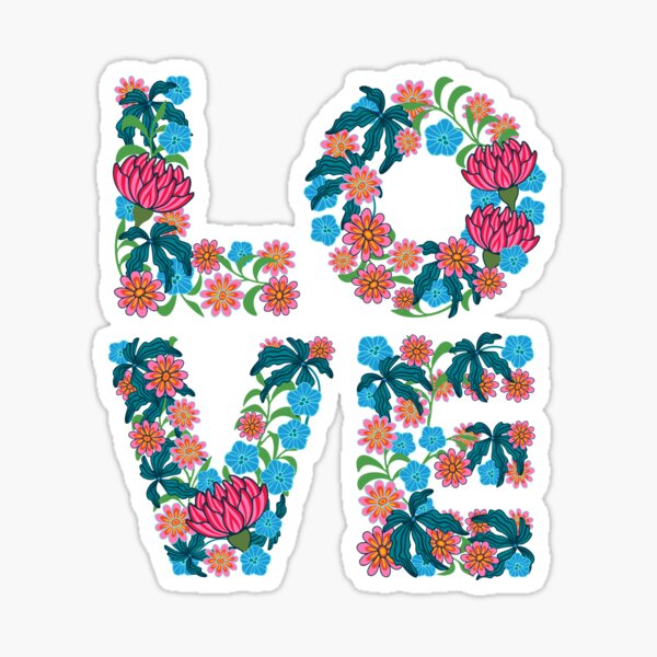 FLOWERED LOVE - UnBlink Studio by Jackie Tahara Sticker