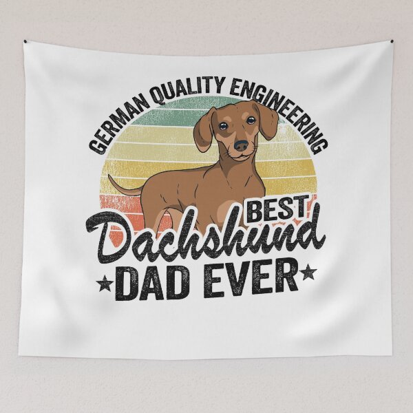 Item preview, German Quality Engineering Best Dachshund Dad Ever Funny Dachshund designed and sold by Stronzi.