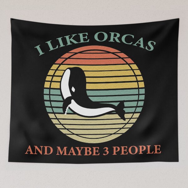 Item preview, Retro Killer Whale I Like Orcas And Maybe Like 3 People  designed and sold by Rami Khalifah.