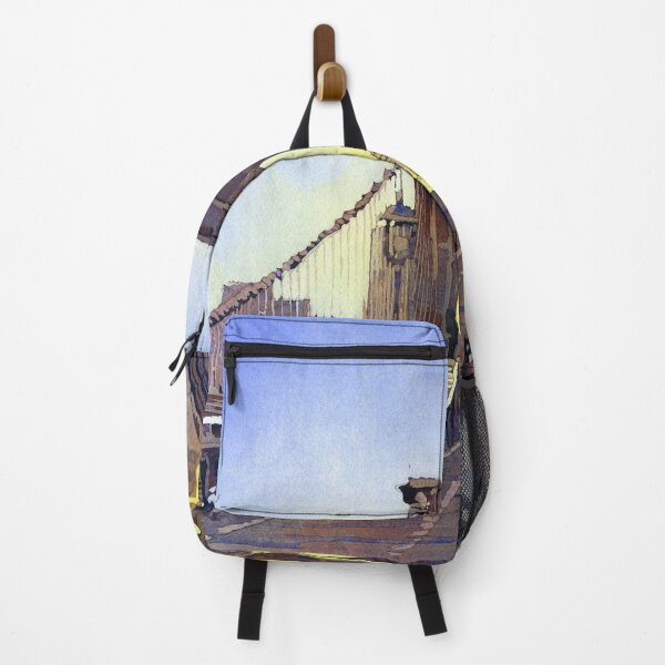 Item preview, Brooklyn Bridge and Manhattan in New York City- New York, USA. Watercolor painting Brooklyn Bridge NYC skyline designed and sold by rfoxphoto.