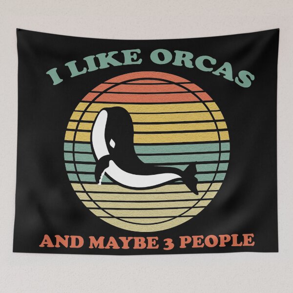 Item preview, Retro Killer Whale I Like Orcas And Maybe Like 3 People  designed and sold by Rami Khalifah.