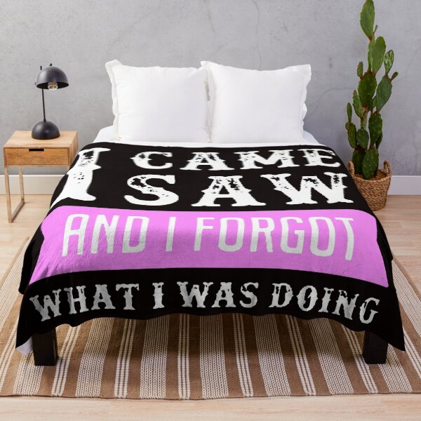 Item preview, I Came I Saw I Forgot What I Was Doing White & Pink designed and sold by WearWolfDesigns.