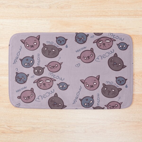 Item preview, Pink, blue and brown Cats and Kitties Meow (Sad and tired) designed and sold by eL-La-.