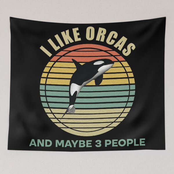Item preview, Retro Killer Whale I Like Orcas And Maybe Like 3 People  designed and sold by Rami Khalifah.