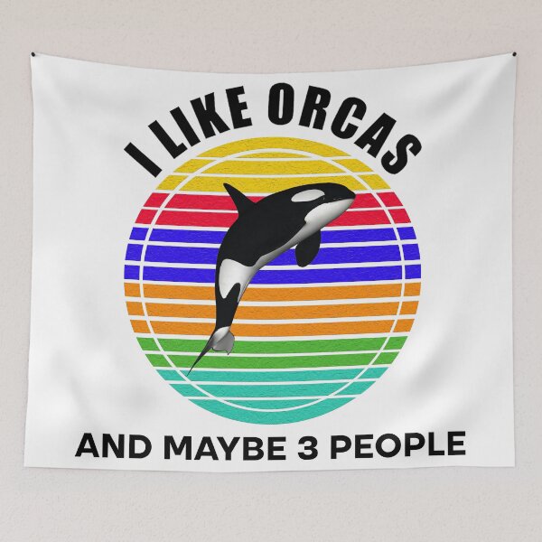 Item preview, Retro Killer Whale I Like Orcas And Maybe Like 3 People  designed and sold by Rami Khalifah.