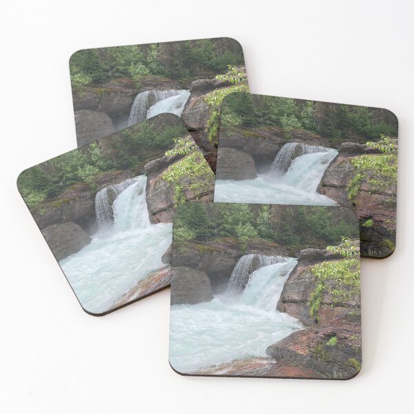 Item preview, Gunshot Pass Waterfall, Glacier National Park designed and sold by ArtistsPallets.