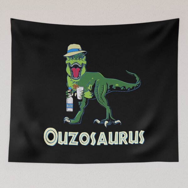 Item preview, Ouzosaurus Rex Ouzo Dinosaur Ouzo Drinker Rex Graphic Design designed and sold by brunsch-print.