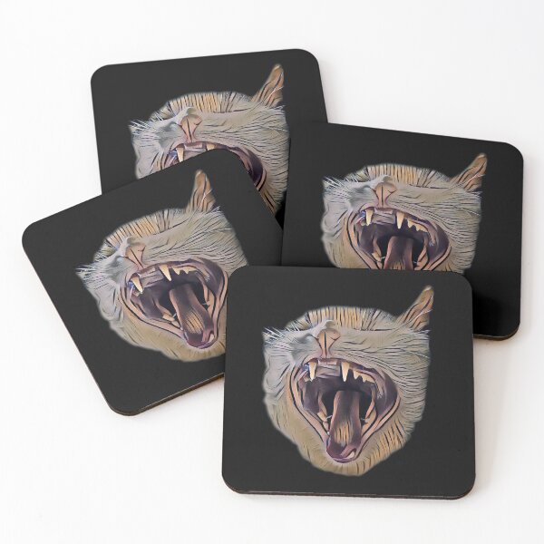 Item preview, Angry Cat; Screaming, Biting, Yowling, Attacking Funny Cat Design designed and sold by MondaysChild.