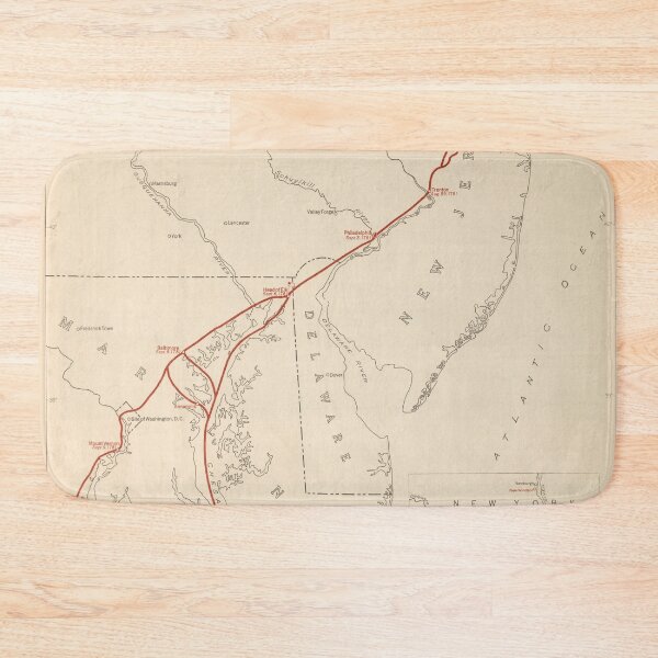 Item preview, Old General Washington Military Campaign Map (1932) Vintage Revolutionary War Atlas designed and sold by BravuraMedia.