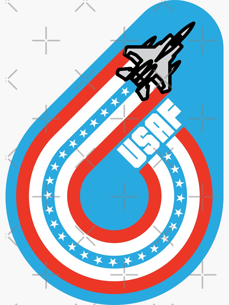 Thumbnail 3 of 3, Sticker, USAF F-15 Patriotic designed and sold by Aeronautdesign.