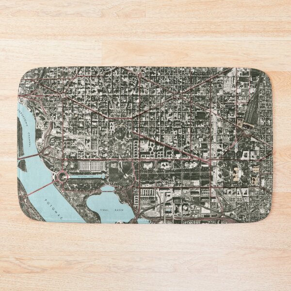 Item preview, Old Washington DC Satellite Photograph Map (1968) Vintage District of Columbia Atlas designed and sold by BravuraMedia.