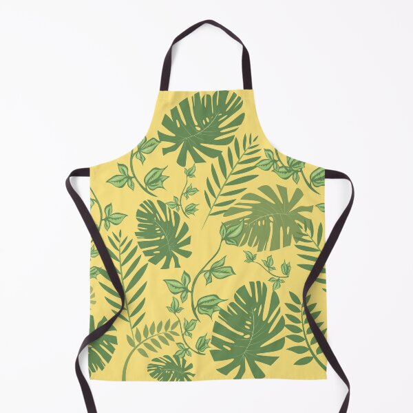 Item preview, Tropical Green Leaves on Yellow designed and sold by RiadMannan.