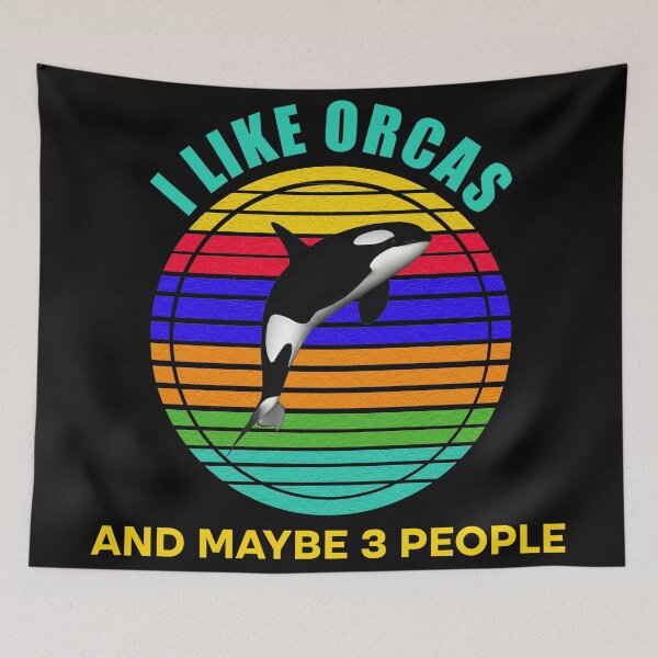 Item preview, Retro Killer Whale I Like Orcas And Maybe Like 3 People  designed and sold by Rami Khalifah.
