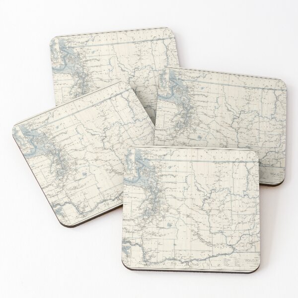 Item preview, Old Washington State Map (1925) The Evergreen State Vintage Atlas designed and sold by BravuraMedia.