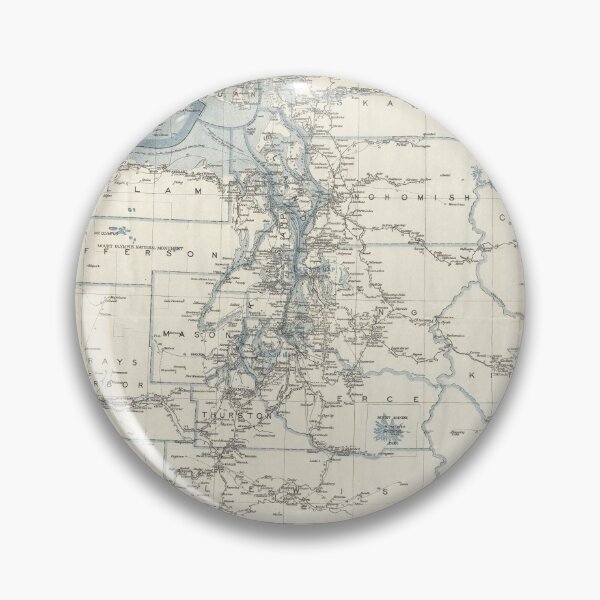 Item preview, Old Washington State Map (1925) The Evergreen State Vintage Atlas designed and sold by BravuraMedia.