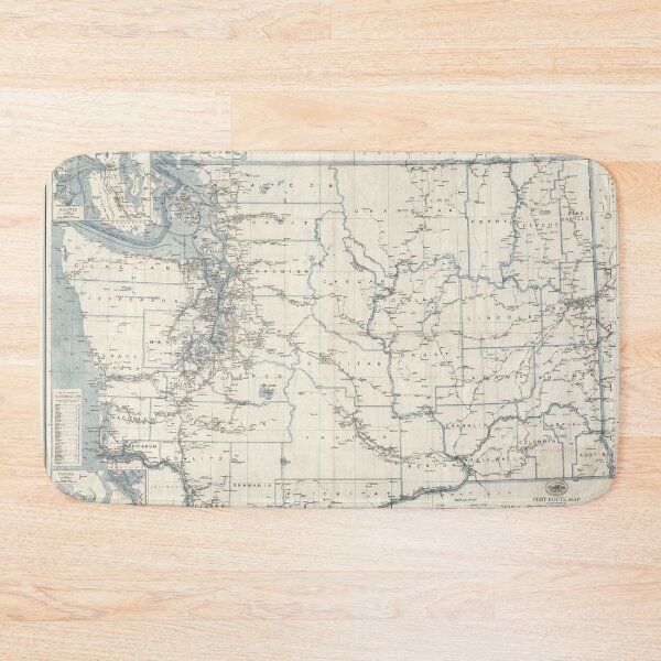 Item preview, Old Washington State Map (1925) The Evergreen State Vintage Atlas designed and sold by BravuraMedia.