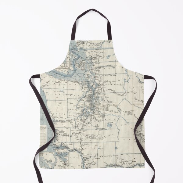 Item preview, Old Washington State Map (1925) The Evergreen State Vintage Atlas designed and sold by BravuraMedia.