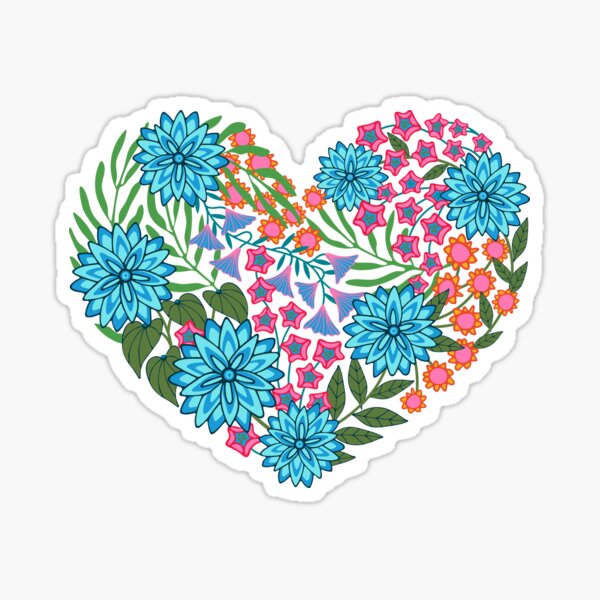 FLOWERED HEART - UnBlink Studio by Jackie Tahara Sticker