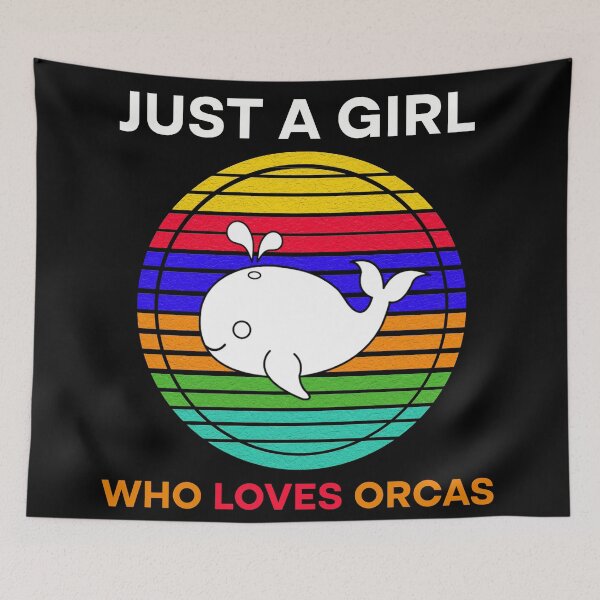 Item preview, Just A Girl Who Loves Orcas Killer Whales Sea Ocean Vintage1 designed and sold by Rami Khalifah.