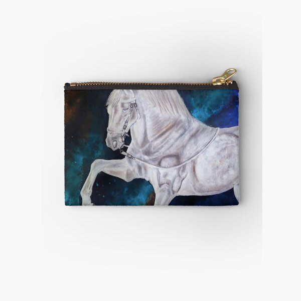 Item preview, White horse playing abstract background designed and sold by horseaddicted.