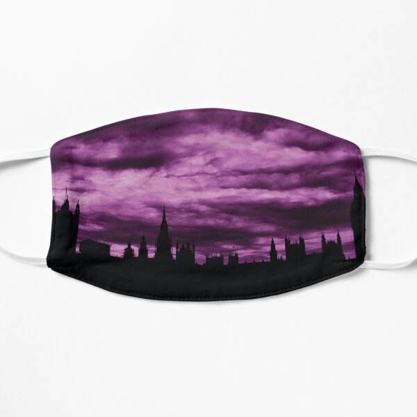 Second Dramatic Houses of Parliament At Dusk With Purple Clouds Flat Mask