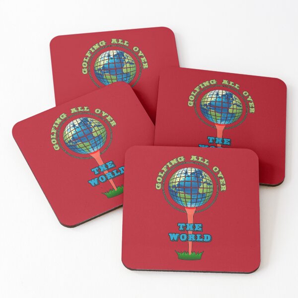 Item preview, Golfing All Over The World golf ball globe tee global play designed and sold by SolidEarthArt.