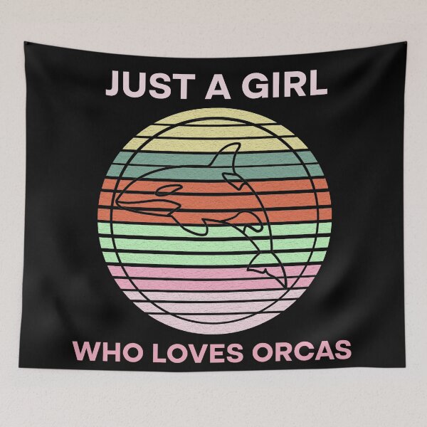 Item preview, Just A Girl Who Loves Orcas Killer Whales Sea Ocean Vintage1 designed and sold by Rami Khalifah.