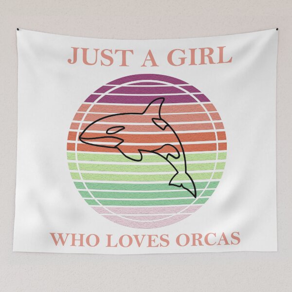 Item preview, Just A Girl Who Loves Orcas Killer Whales Sea Ocean Vintage1 designed and sold by Rami Khalifah.