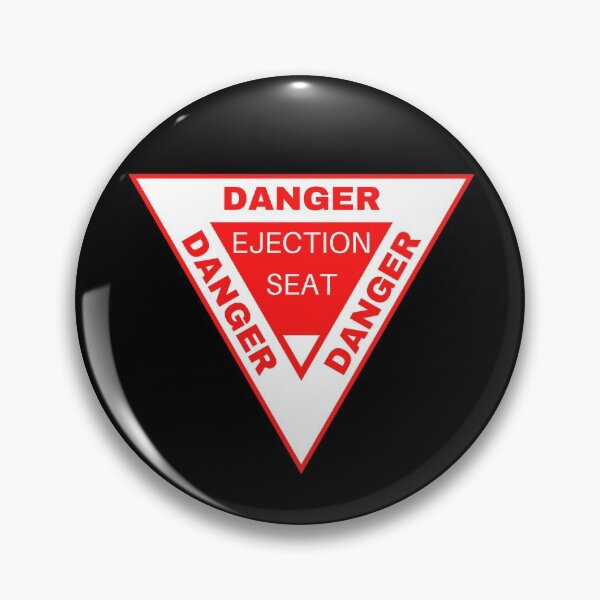 Item preview, DANGER Ejection Seat | Aircraft Car Bumper Sticker Red and White designed and sold by EarthReliant.