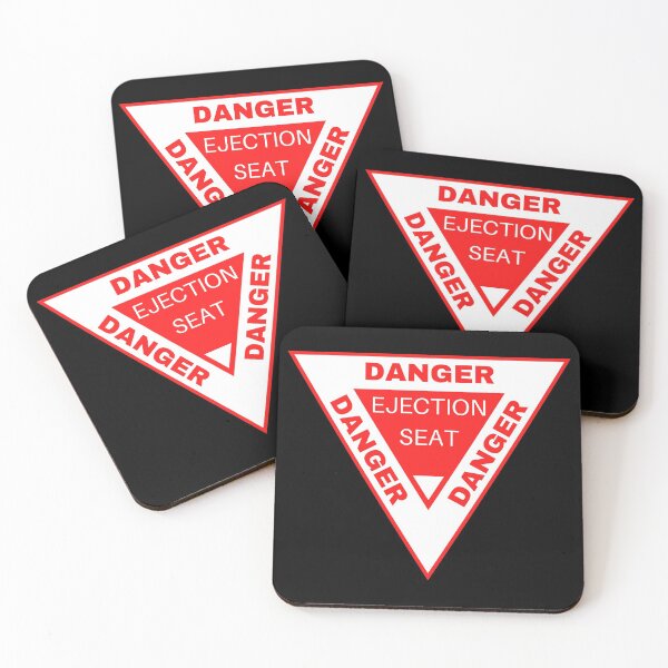Item preview, DANGER Ejection Seat | Aircraft Car Bumper Sticker Red and White designed and sold by EarthReliant.