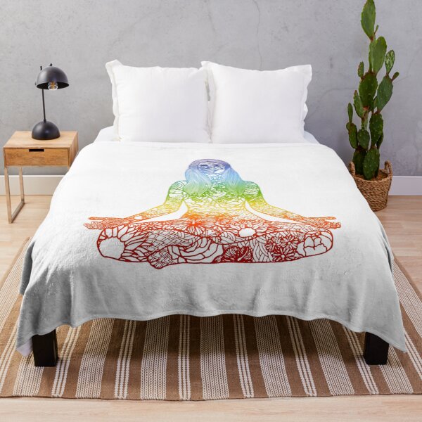 Item preview, Rainbow Chakra Meditator Yoga Pose designed and sold by Jenna Citrus.