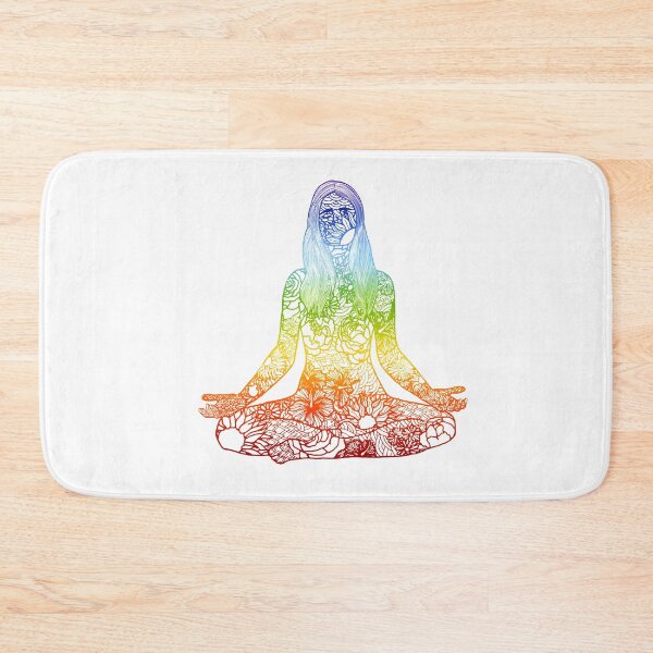 Item preview, Rainbow Chakra Meditator Yoga Pose designed and sold by Jenna Citrus.