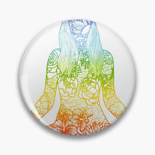 Item preview, Rainbow Chakra Meditator Yoga Pose designed and sold by Jenna Citrus.