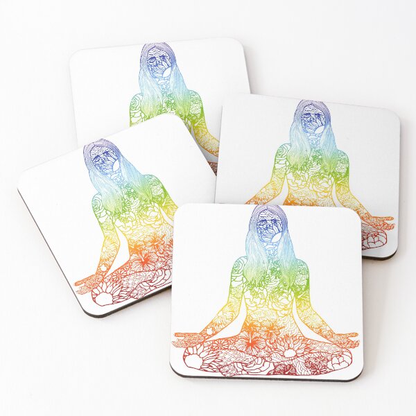 Item preview, Rainbow Chakra Meditator Yoga Pose designed and sold by Jenna Citrus.