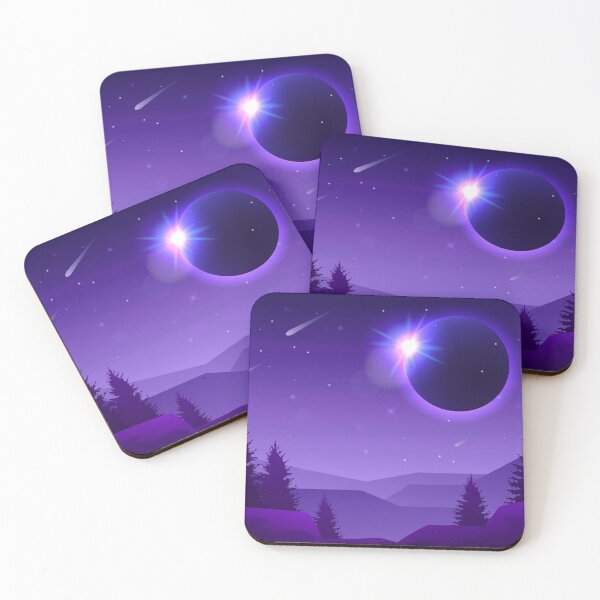Item preview, purple solar eclipse illustration designed and sold by sirineab.