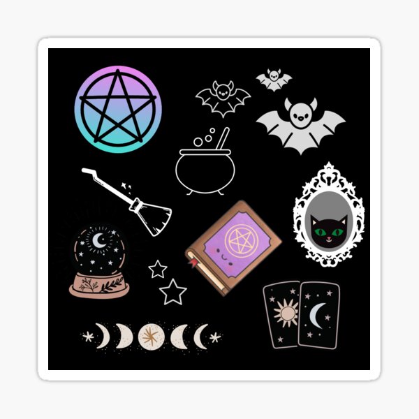 Pastel Goth Witchy Pattern Sticker