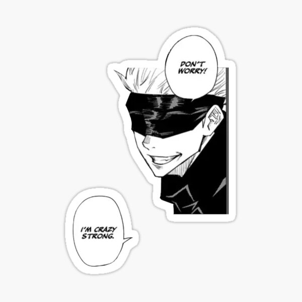 "Crazy Strong Satoru Gojo" Sticker for Sale by sukunafinger | Redbubble