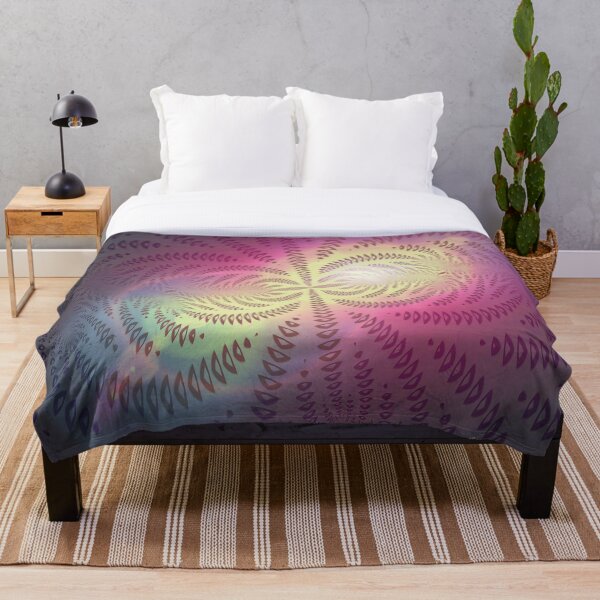 Wild Golden-Red Abstract Background by dePace' Throw Blanket