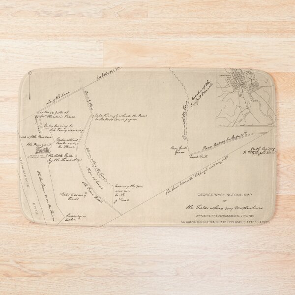 Item preview, Old George Washington Boyhood Homestead Map (1932) US Founding Father Childhood Home Atlas designed and sold by BravuraMedia.
