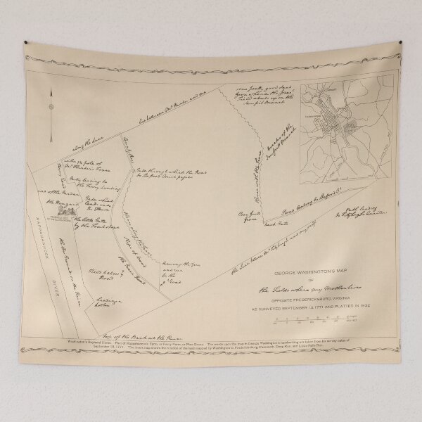Item preview, Old George Washington Boyhood Homestead Map (1932) US Founding Father Childhood Home Atlas designed and sold by BravuraMedia.