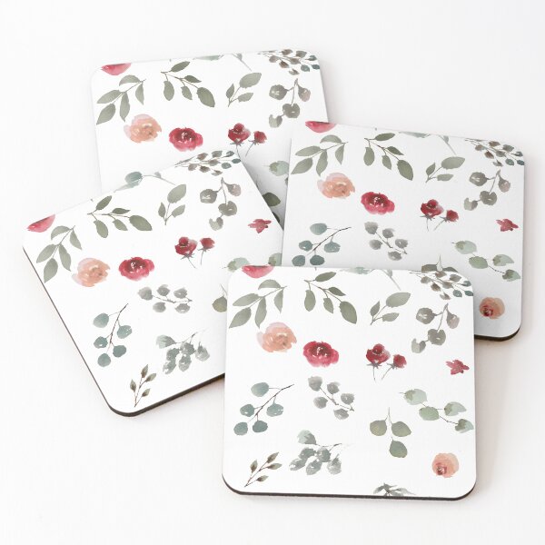 Item preview, Watercolor Roses Green Leaves designed and sold by The-Fantasy.