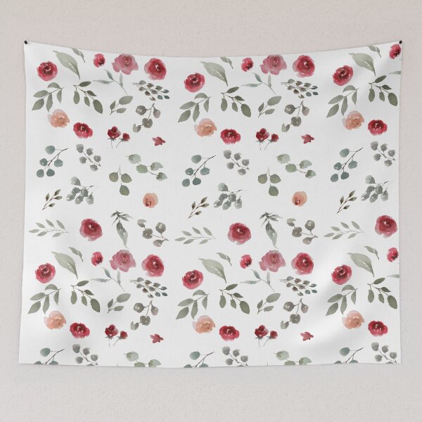 Item preview, Watercolor Roses Green Leaves designed and sold by The-Fantasy.