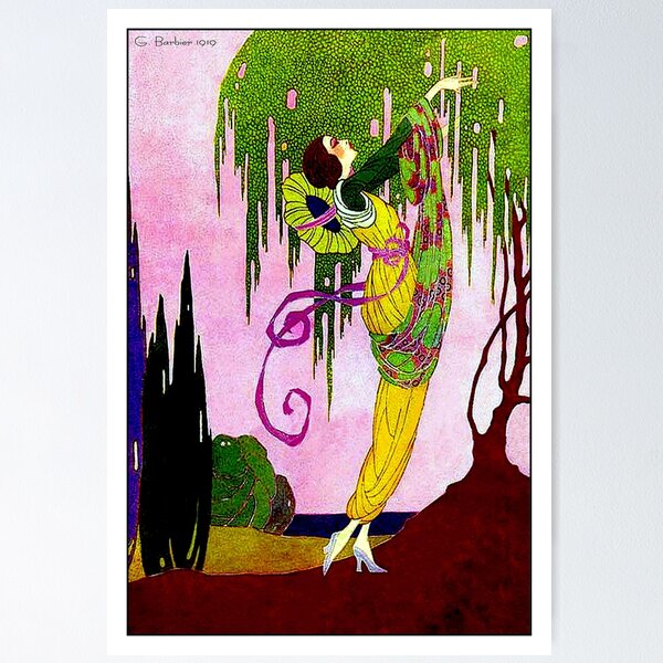 Item preview, GEORGE BARBIER; Vintage Flapper Beauty Print designed and sold by posterbobs.