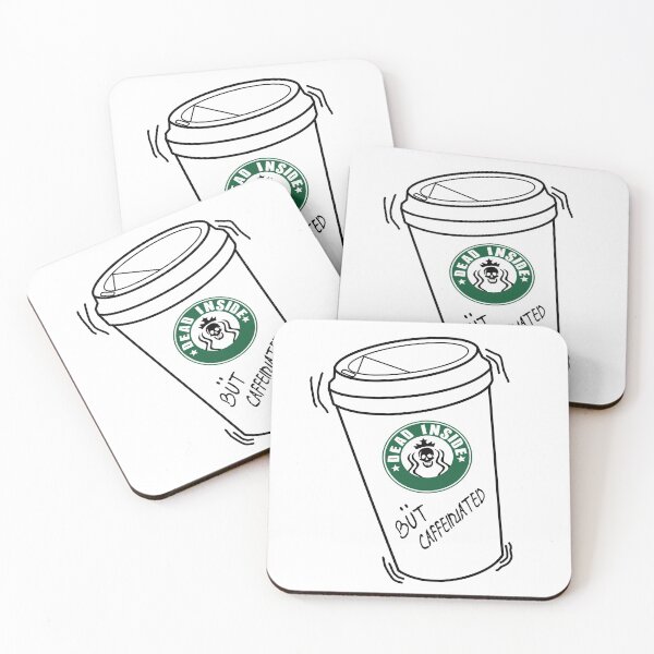 Item preview, Dead Inside But Caffeinated designed and sold by printhappy4you.