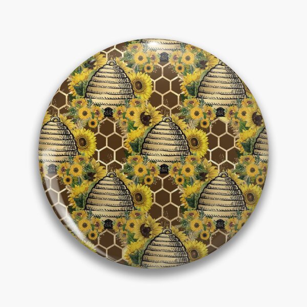 Item preview, Seamless Sunflower Bees Patterns V1 designed and sold by KleinDuBois.