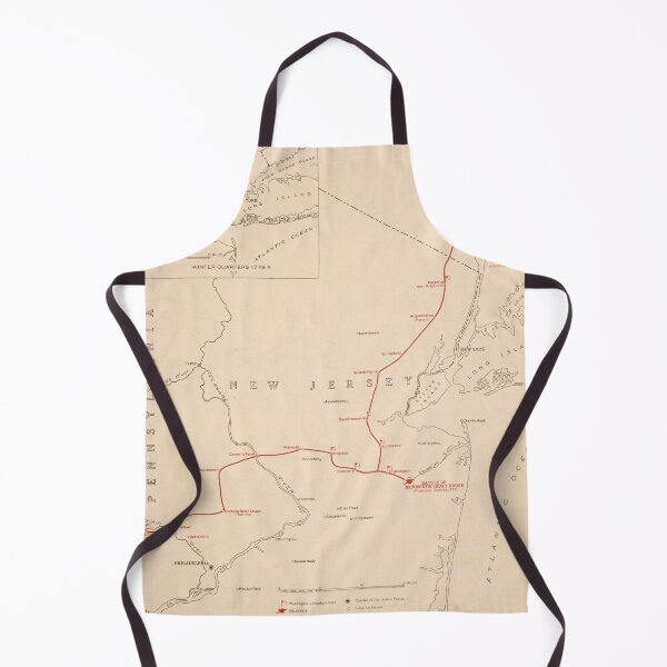 Item preview, Old General Washington New Jersey Military Campaign Map (1932) Vintage Revolutionary War Atlas designed and sold by BravuraMedia.