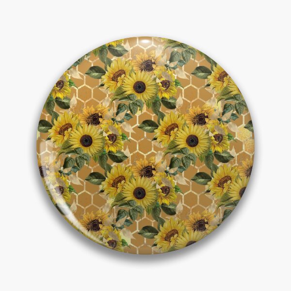 Item preview, Seamless Sunflower Bees Patterns V2 designed and sold by KleinDuBois.