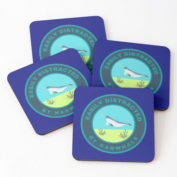 Item preview, Easily distracted by Narwhals designed and sold by fev-rocks.